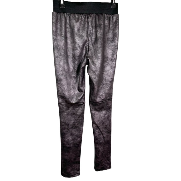 INC International Concepts Faux Leather Stretch Metallic Leggings Brown Size M - Picture 1 of 10